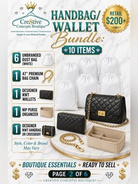 👜 HANDBAG & WALLET, You Deserve it — 10 Items WHOLESALE BUNDLE